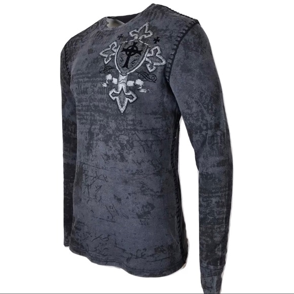 Camicia uomo Xtreme Couture by Affliction con bottoni croce dorata